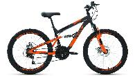 Велосипед подростковый Altair MTB FS d-24 3x6 (2022) 15" темно-серый/оранжевый